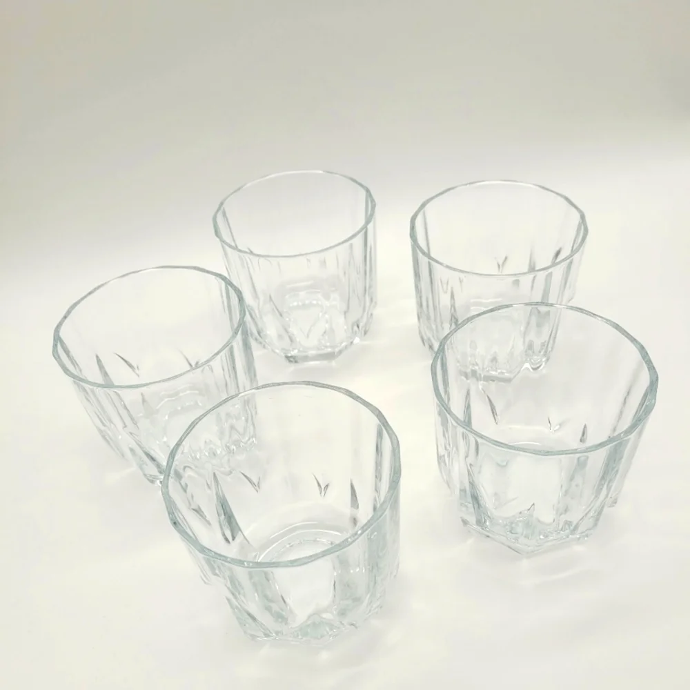 Pasabahce Vertical Ridges Old Fashioned Rocks Glasses x5​​​